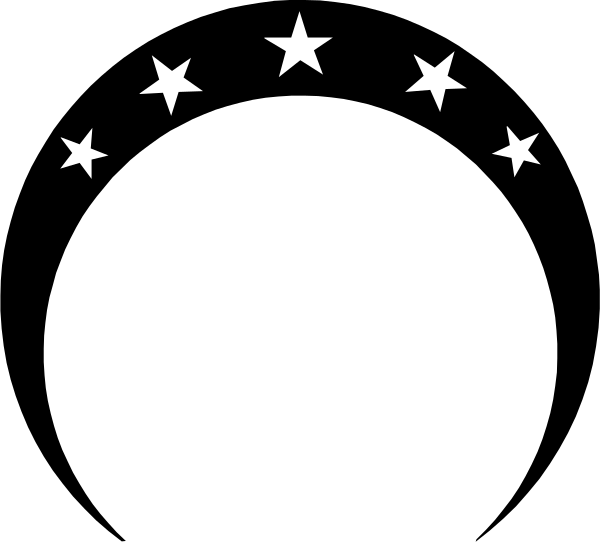 The black background of a night sky with white stars above it.