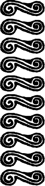 The image shows a close up of an intricate pattern with swirling designs that resemble musical notes on what appears to be paper or fabric.