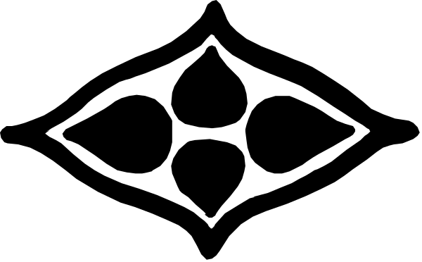 The image shows a black logo with white text that reads "HONDA" inside an emblem featuring three stylized leaves at its center on top of what appears to be a shield-like shape.