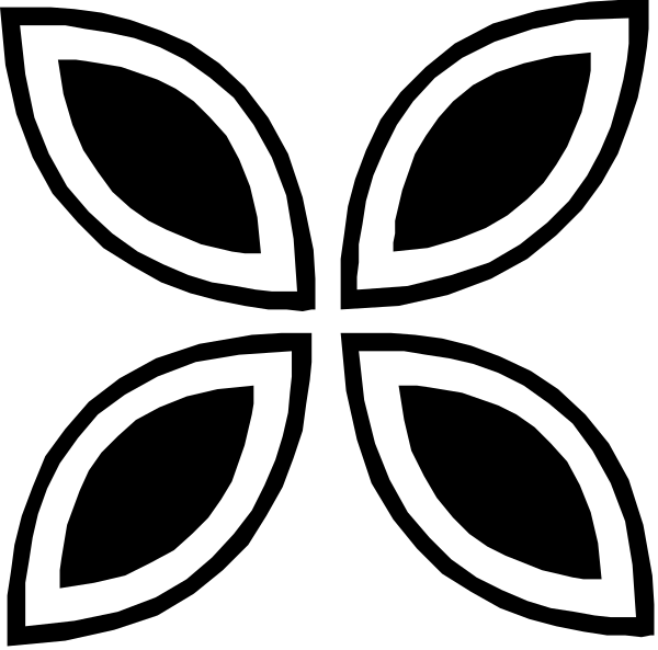 The image shows a black and white logo with an abstract design that includes leaf shapes forming what appears to be a stylized letter 'A'.