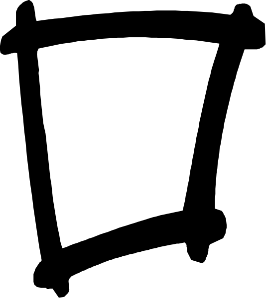 The image shows a black and white photo of an envelope with its flap open on top against a dark background.