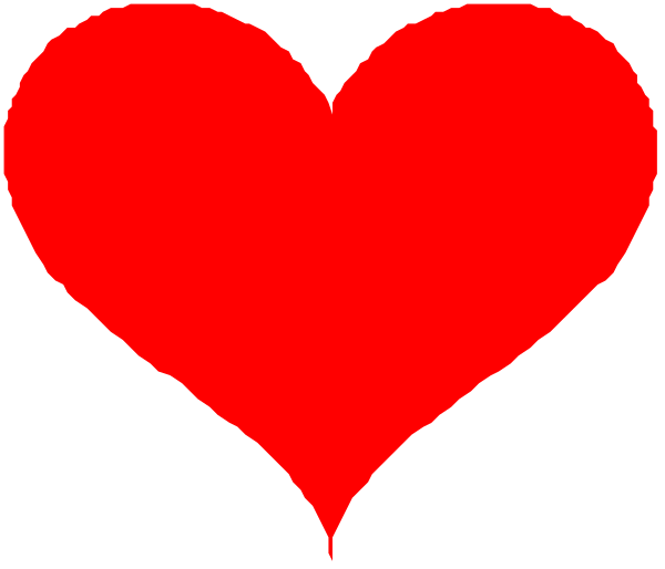 The image shows a red heart with two smaller hearts inside it against a black background.