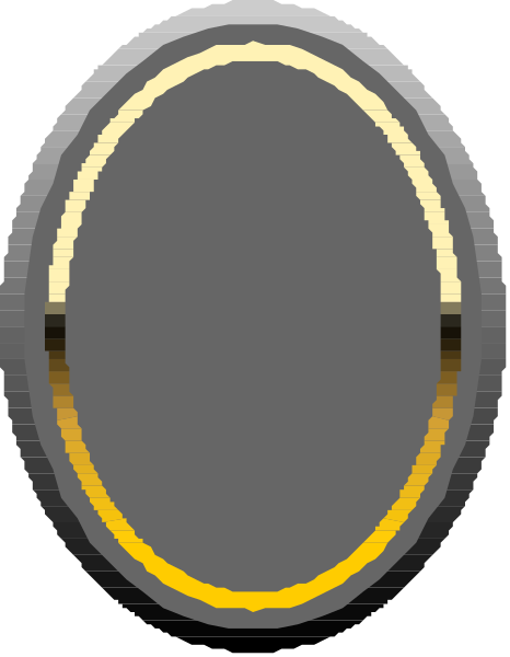 The image shows a circular object with an illuminated ring around its center against a dark background; it appears to be some kind of button or control device due to its shape and lighting effect.