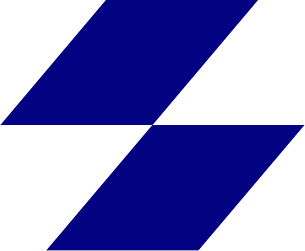 The image shows a black and white abstract design with diagonal lines creating an optical illusion of depth.