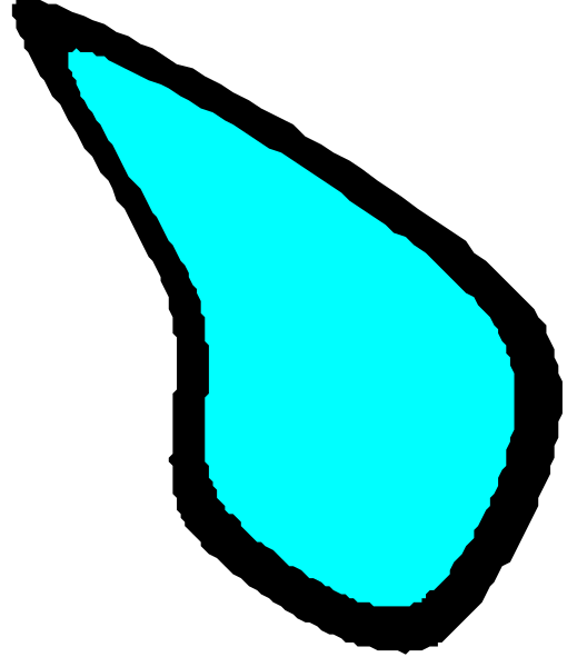 The image shows a blue drop icon on top of another gray background with two smaller images below it: an upside-down teardrop shape in black to its left and what appears to be a greenish hue next to it, possibly representing water droplets or liquidity.