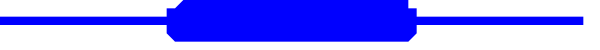 The image shows a blue line on top of another gray line against a light background with no other discernible elements present in this small clip-art format.