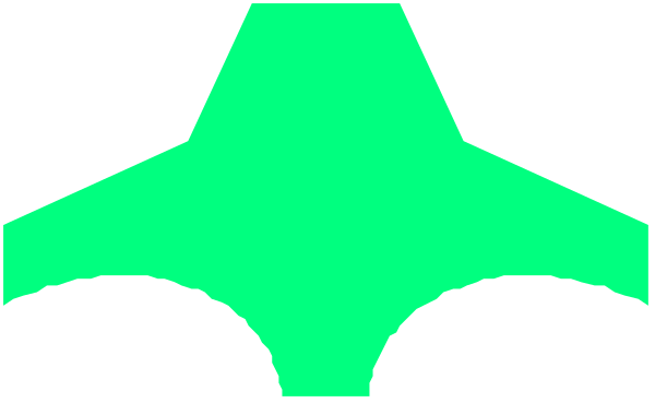 The image shows a black bat with white wings flying against an abstract background that transitions from green to red at its edges.