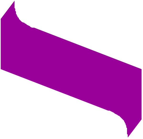 The image shows a purple cursive letter "S" with an arrow pointing to it from above on its right side.