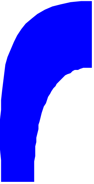 The image shows a blue letter 'P' with an abstract background that includes shades of gray and black.