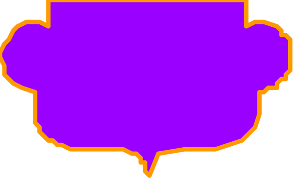 The image shows a purple blob with two smaller blobs on top of it against a black background.