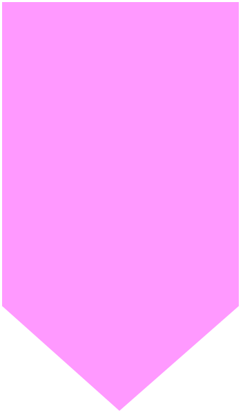 The image shows a pink triangle on top of another gray rectangle with two black rectangles inside it against an orange background.