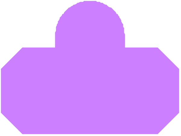 The image shows a purple square with two smaller squares inside it against a black background.
