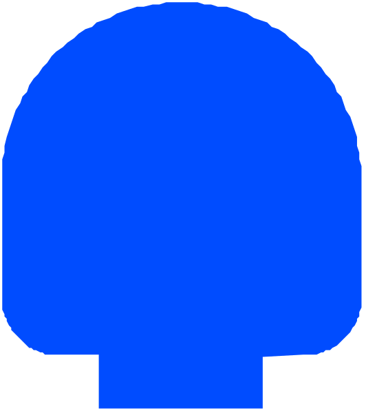 The image shows a blue silhouette of an ice cream cone against a gray background with no additional details provided about any other elements in this clip-art picture.