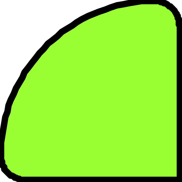The image shows a simple graphic of an abstract green shape resembling a stylized tree with branches against a black background.