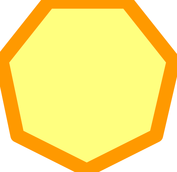 The image shows a simple graphic of two hexagons with an orange border connected by lines to form what appears to be a stylized representation of a honeycomb structure against a white background.