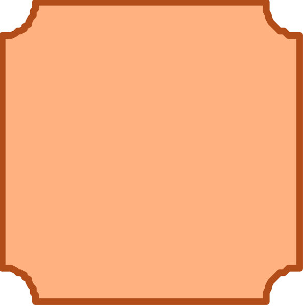 The image shows a simple orange floor plan with two rooms connected by an open doorway; there is no furniture depicted within these spaces.
