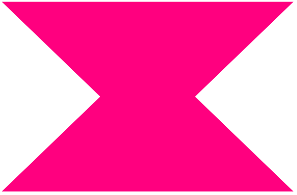 The image shows a pink banner with black text on it that reads "X".
