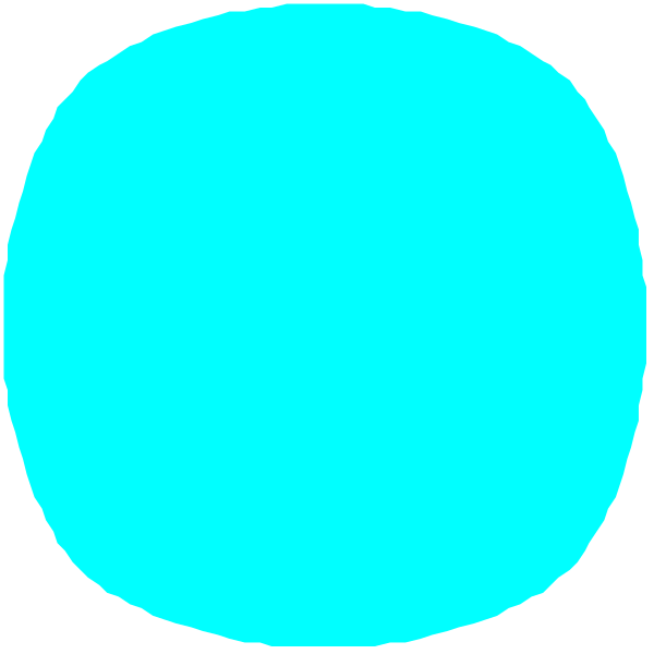 The image shows a collection of blue circles with varying sizes against a black background.