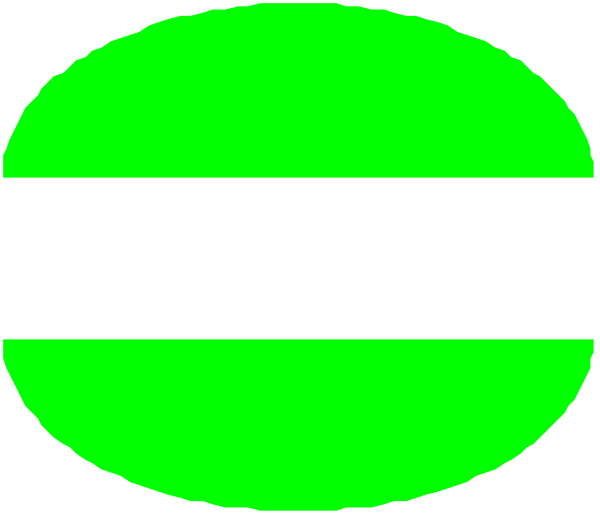 The image shows a green circle with two white dots on it against an indistinct background that appears to be black due to low resolution.