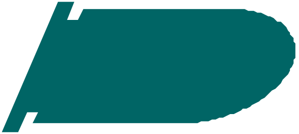 The image shows a logo with text that reads "D&P" on top of an abstract design resembling stylized waves in blue against a white background at bottom right corner.