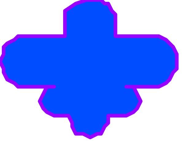 The image shows a purple cloud with three smaller clouds above it against a dark background.