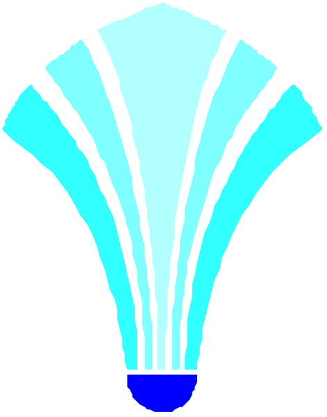 The image shows a stylized graphic of an umbrella with blue lines forming its structure against a dark background.