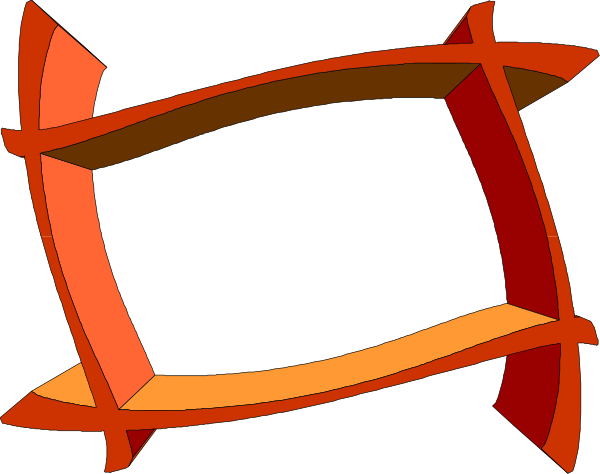 The image shows a simple geometric shape resembling an abstract representation of a fish with two fins on either side against a black background.