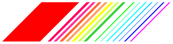 The image shows a colorful barcode with various colored stripes on it against a grey background.