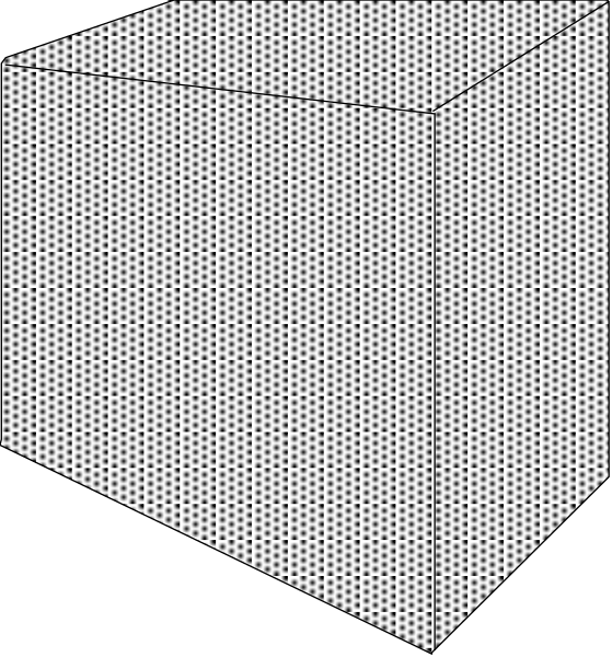 The image shows a sequence of three different views: top view (left), side view (middle) and front view (right). It appears to be an illustration rather than photographic representation.