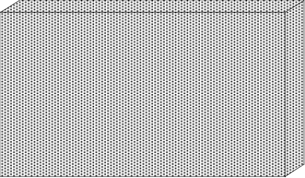 The image shows a pattern of white squares on a gray background with no discernible content within it.