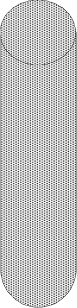 The image shows a gray background with two white circles on it; there's no text present to provide additional context about what is depicted in this clip-art illustration.