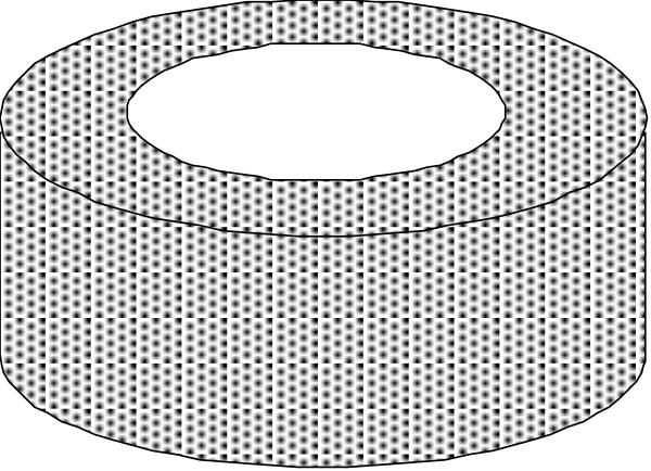 The image shows a black and white illustration of two toilet paper rolls placed next to each other on what appears to be a surface with some texture that could represent fabric or carpeting.