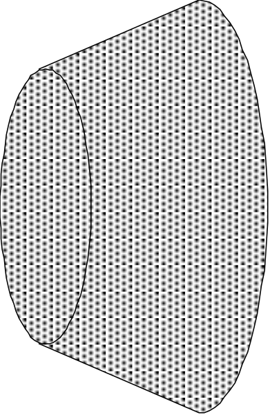 The image shows a black and white pixelated representation of an object that resembles a toilet paper roll with no visible branding on it.