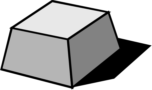 The image shows two blocks of different sizes placed next to each other on a dark background with no additional context provided about their location within an environment or any interaction between them.