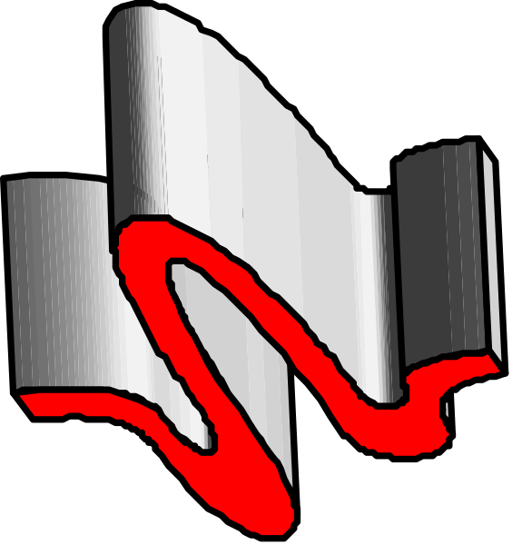The image shows a sequence of three panels with different views: 1) A closeup view of what appears to be an open book; 2) An angled perspective showing pages being turned over each other, and red ink on one page indicating where it was previously opened or closed; 3) Another angle that looks like the same scene as panel two but with a different emphasis. The image is in black-and-white except for the red ink which stands out against the white background of the pages. There are no texts, people, animals, actions, or settings depicted herein.