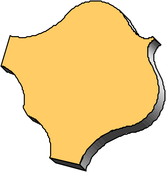 The images show two different shapes: a yellow hexagon on top of another shape that is split into four sections with black lines connecting them to form an irregular quadrilateral below it.