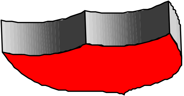 The image shows a red toothbrush with white bristles on top of an orange surface next to some black text that reads "100%".