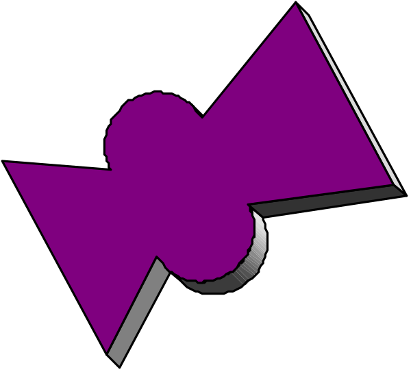 The image shows a purple abstract design with two intersecting lines forming an 'X' shape against a black background.