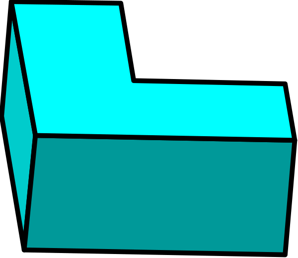 The image shows a simple black and white pixelated representation of two blocks with different shades of blue on top against a dark background.