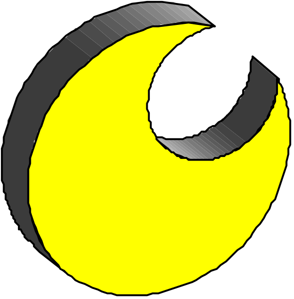 The image shows two logos side by side: on the left a logo with an abstract design featuring black lines forming what appears to be stylized waves in yellow; on the right is another logo that resembles a target, composed of concentric circles and arcs creating a bullseye effect.