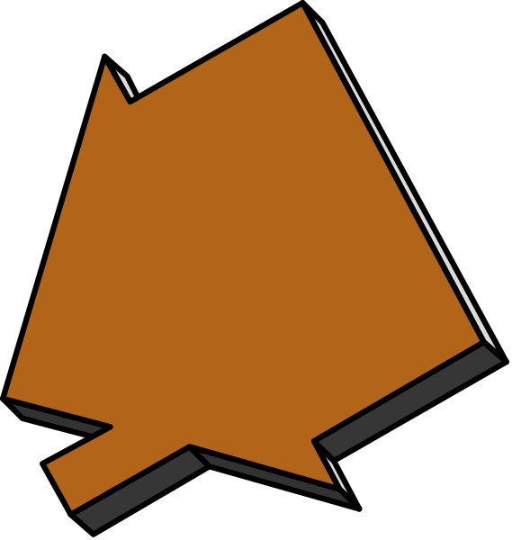 The image shows two different shapes: a house on top of another shape that resembles an arrow pointing downward to form a roofline pattern.