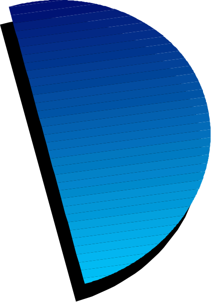 The image shows a stylized representation of an ice cream cone with three scoops on top against a gradient blue background that transitions from light to darker shades as it moves upwards.