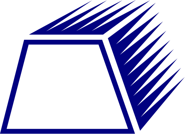The image shows a blue triangle with white lines inside it on top of what appears to be an abstract background that resembles waves in shades of gray and black.