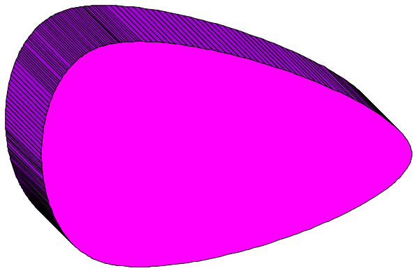 The image shows a purple abstract shape with no discernible features against a black background.