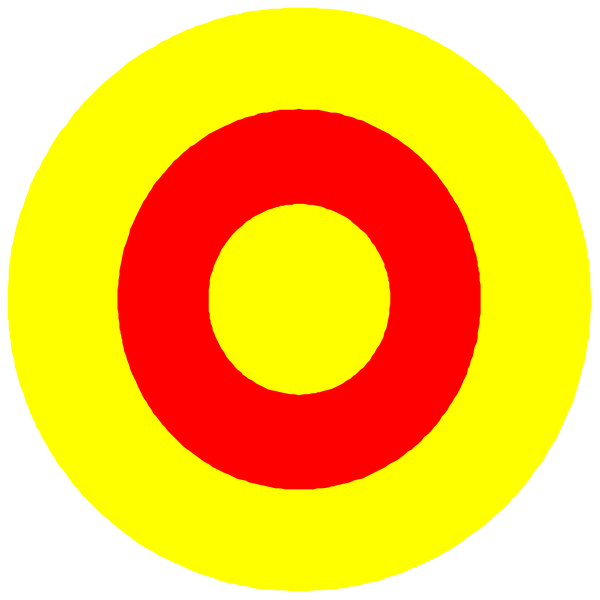 The image shows a bullseye with two concentric circles; it's an icon commonly associated with target shooting games like darts or archery.