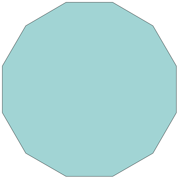 The image shows three hexagons of varying sizes against a dark background with no other discernible elements present.
