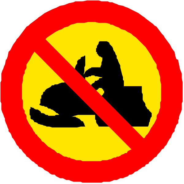 The image shows a red circle with two signs inside it: on top left is an icon of a car being towed by another vehicle; below that is an exclamation mark indicating prohibition against something (likely related to animal welfare); and in bottom right, there's a sign depicting what appears to be the silhouette of a dog with its head inside a cone.
