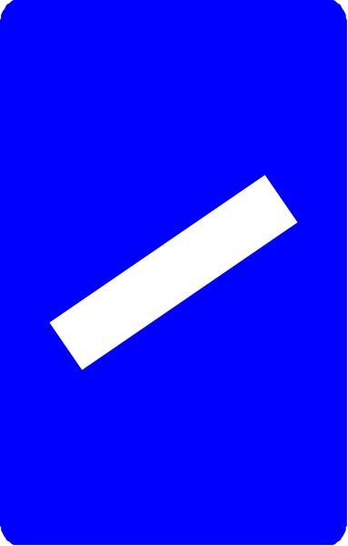 The image shows a blue vertical bar with white horizontal stripes on its left side against a gray background.