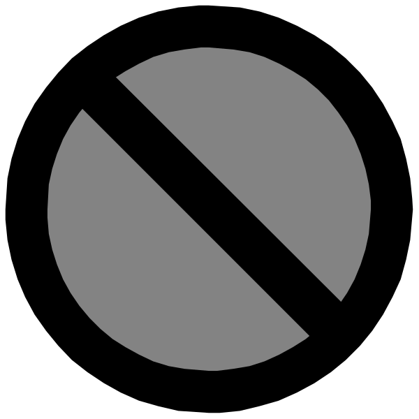 The image shows a black circle with an icon of a no smoking sign inside it on a dark background.