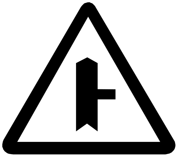 The image shows a black and white logo with an icon that resembles a triangle inside another larger triangle forming a shape reminiscent of a stylized letter 't'.